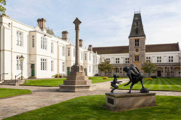 Dulwich Almhouses, London. Outside view of the Dulwich Almshouses in South London. They were originally built by 1618 and are still let at a modest charge to suitable applicants. dulwich stock pictures, royalty-free photos & images
