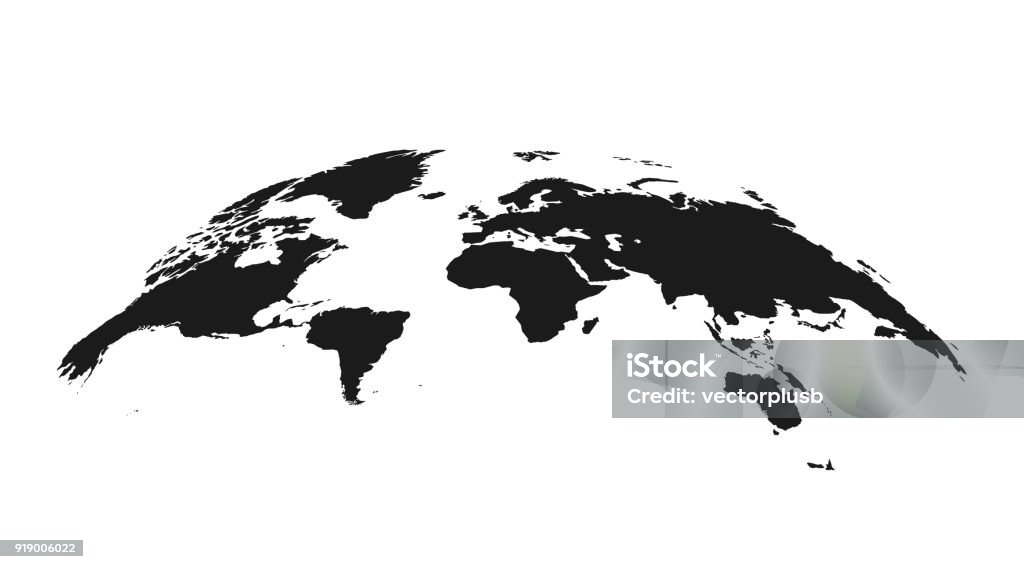 Detailed grey world map, mapped on an open globe, isolated on white background Detailed grey world map, mapped on an open globe, isolated on white background. Vector illustration World Map stock vector