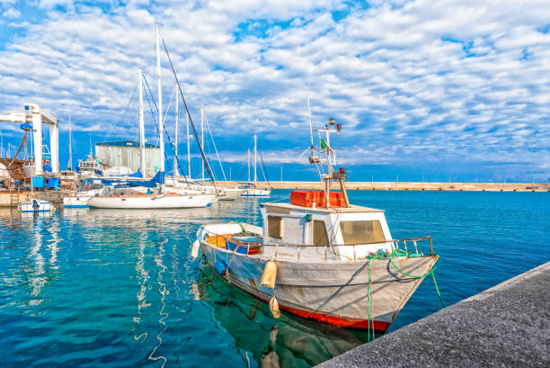 istock Boat moored at Monopoli port 919120534