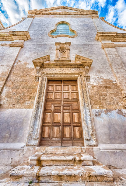 St. Salvatore church in old town fortress of Monopoli Puglia, Italy monopoli puglia stock pictures, royalty-free photos & images