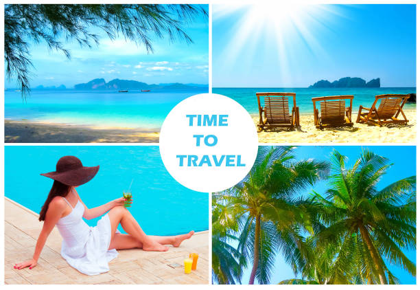 The holiday time, summer, beach, travel, vacation, sea concept