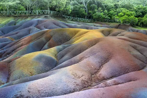 Photo of A multi-colored lava in the country of seven colors in the national park