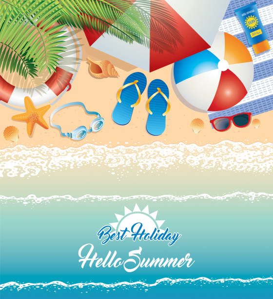 Summer Beach Summer Beach tunisia stock illustrations