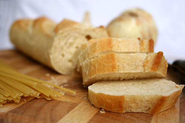 Bread and Pasta stock photo