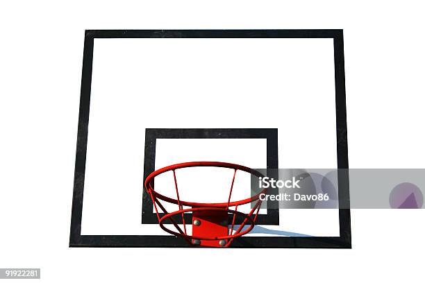 Canestro Da Basket Isolato - Fotografie stock e altre immagini di Allenamento - Allenamento, Alto, Arancione