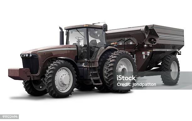 Traktor Stockfoto und mehr Bilder von Traktor - Traktor, Weißer Hintergrund, Landwirtschaftliche Maschine