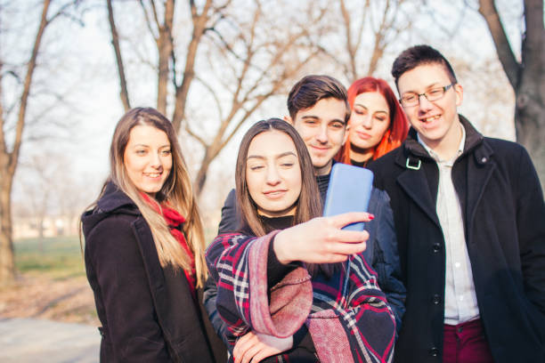 istock Group of young people taking selfie. 919281914