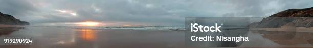 Panorama From A Beautiful Sunset On A Remote Beach On The Westcoast In Portugal Stock Photo - Download Image Now