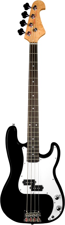 Los Angeles, California, USA - June 19, 2014:  Illustrative editorial photo of vintage Fender Precision electric bass guitar on white background.