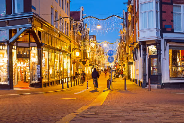 istock Christmas time in Amsterdam the Netherlands at dusk 919293914