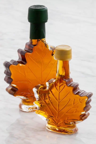 delicious maple syrup stock photo