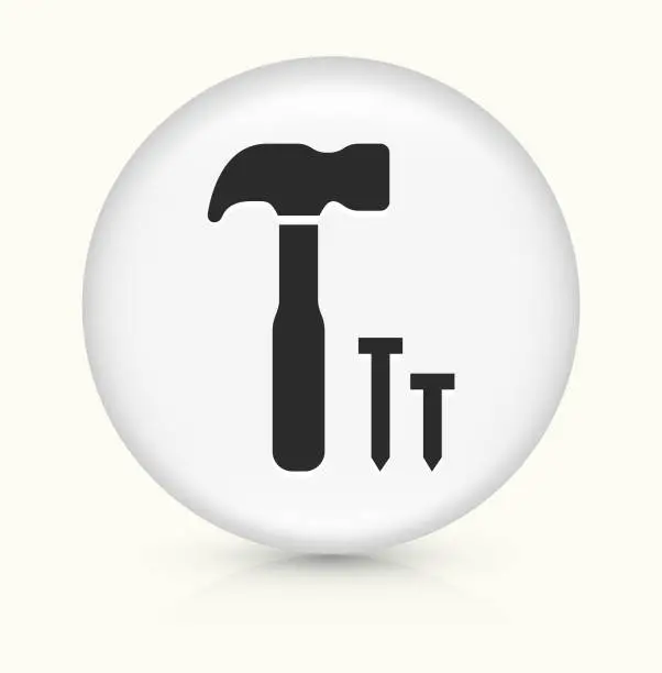 Vector illustration of Hammer and Nails.