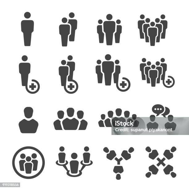 Menschensymbol Stock Vektor Art und mehr Bilder von Icon - Icon, Menschen, Menschengruppe