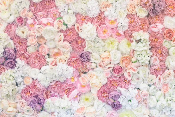 istock Flowers pastel background. Vintage effect, Wedding decoration, hand made romantic texture 919323244