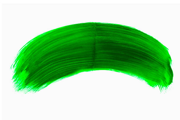 istock Green color paint with brush stroke 919328048