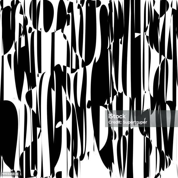 Random Chaotic Lines Abstract Geometric Pattern Stock Illustration - Download Image Now - Abstract, Asymmetry, Bent