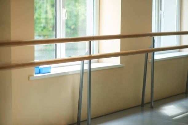 istock Ballet barre in dance hall. 919346268