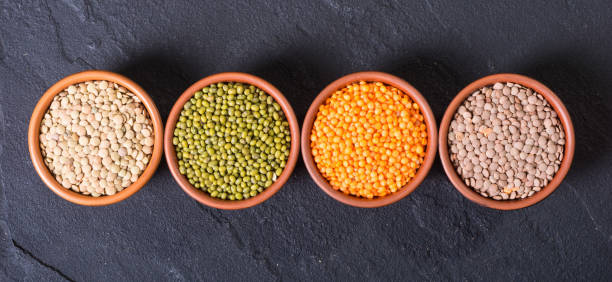 istock Mix of colorful lentil 919346592