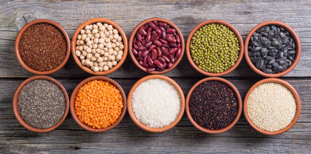 istock Cereals and beans in bowl 919346598