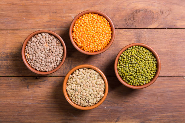 istock Mix of colorful lentil 919346626