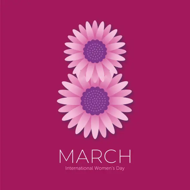 Vector illustration of International Women's Day template for advertising, banners, leaflets and flyers