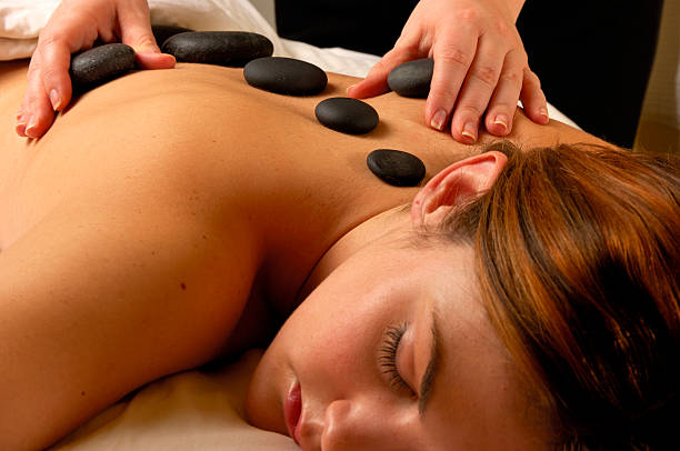 istock Spa Massage Hot Mineral Stone Treatment 91938322