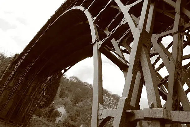 The world's first Iron Bridge at the birthplace of Industry, Shropshire UK
