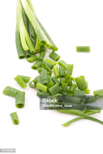 Preparati Di Scalogno - Fotografie stock e altre immagini di Alimentazione sana - Alimentazione sana, Bianco, Cibo