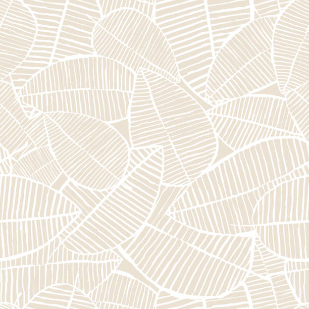 Vector seamless watercolor leaves pattern. Beige and white spring background. Floral design for fashion textile print. Vector seamless watercolor leaves pattern. Pastel beige and white spring background. Trendy floral design for fashion textile print. Nature organic illustration. watercolor nature stock illustrations
