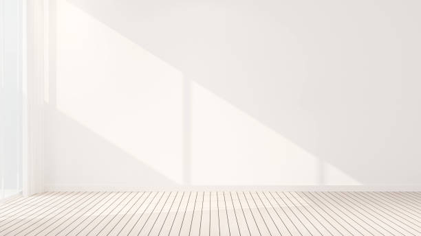 istock white empty room design room for rent or other room - Interior simple design - 3D Rendering 919407262