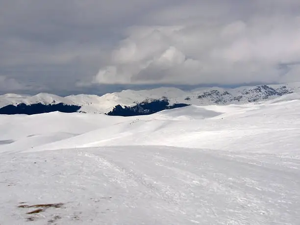 Ski-run in romanian mountains