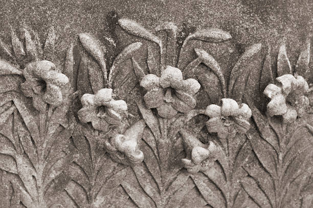 flores agendados - etching tan stone textured imagens e fotografias de stock