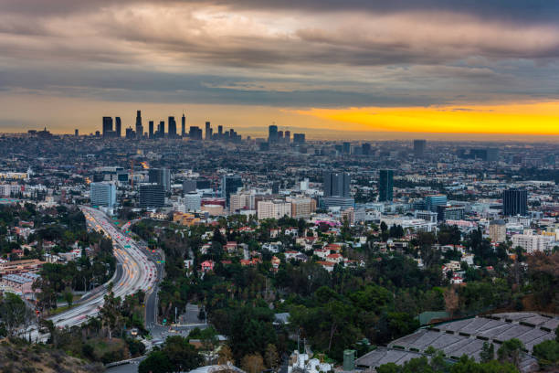 istock Stormy Los Angeles looking from Hollywood 919412282