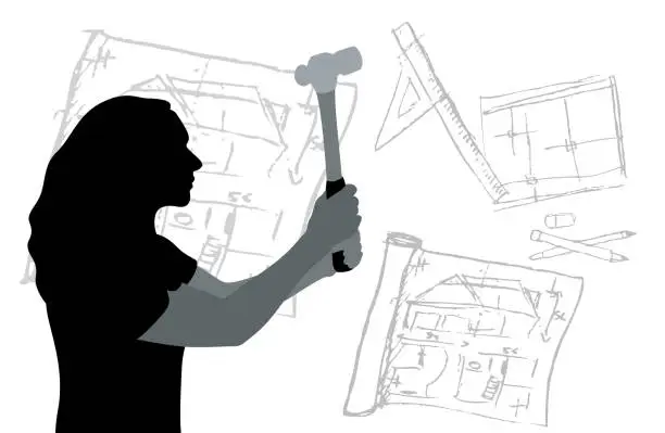 Vector illustration of House Adjustment Plans