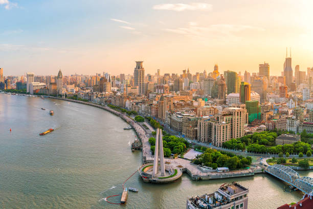 istock Shanghai, China cityscape at the Bund. 919415186