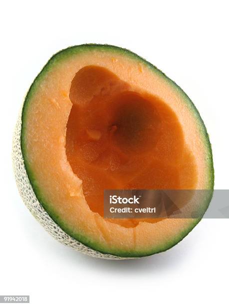 Half A Cantaloupe Stock Photo - Download Image Now - Cantaloupe, Color Image, Cross Section