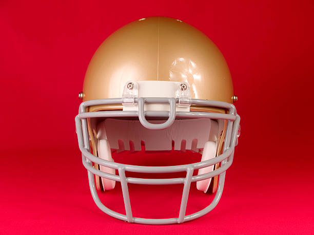 istock Football Helmet - Front View 91942458