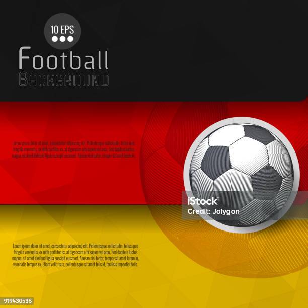 Abstract Football Graphic Template Bg Stock Illustration - Download Image Now - Abstract, Black Color, Brochure