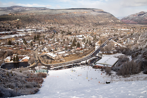 Chapman hill ski hill in downtown Durango, Colorado