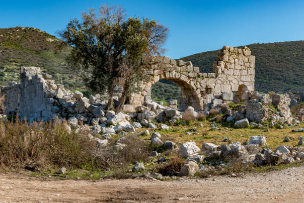 Kas, Antalya - Turkey. January 30, 2018. The Patara Ancient City in Kas, Antalya - Turkey. stock photo