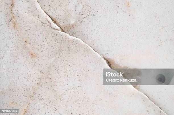 Closeup Surface Cracked Marble Floor Texture Background Stock Photo - Download Image Now