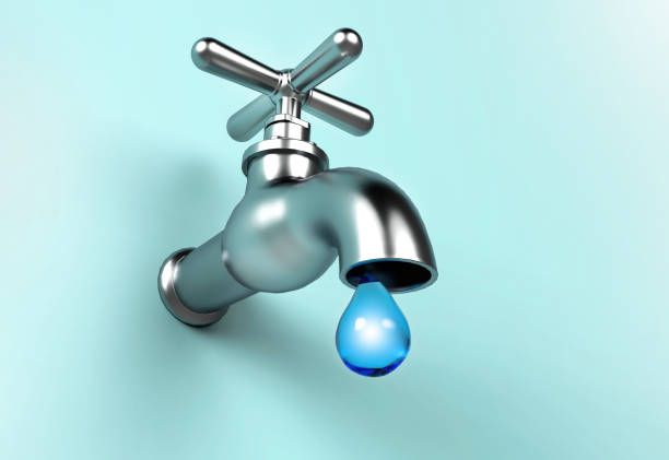 istock Leaking Faucet and drop of water 919473434