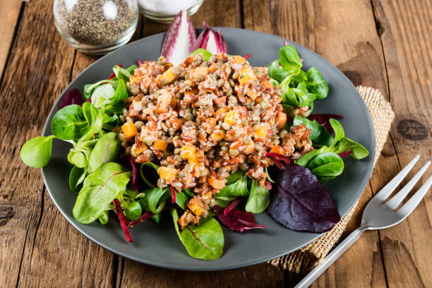 istock Red rice, lentils and butternut squash with carrot and quinoa in 919473824