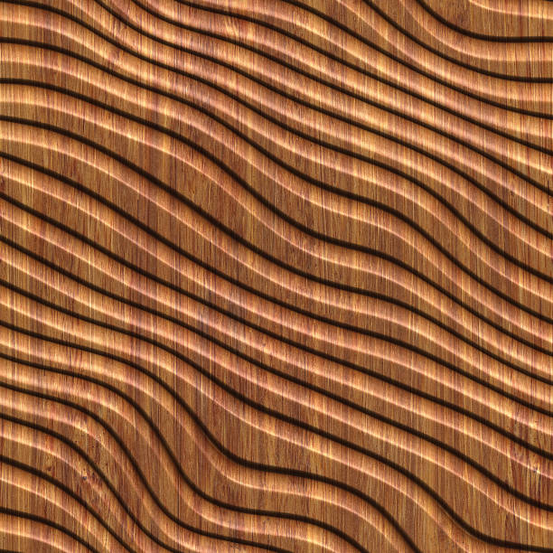 istock Carved pattern on wood background seamless texture, 3d illustration 919491874