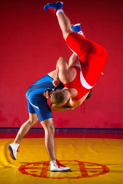 istock Two greco-roman  wrestlers 919512456