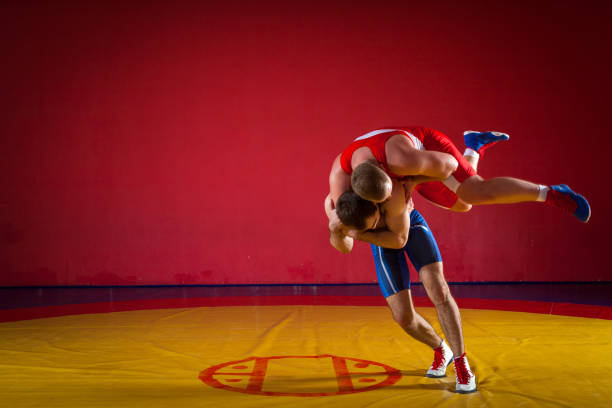 istock Two greco-roman  wrestlers 919512710