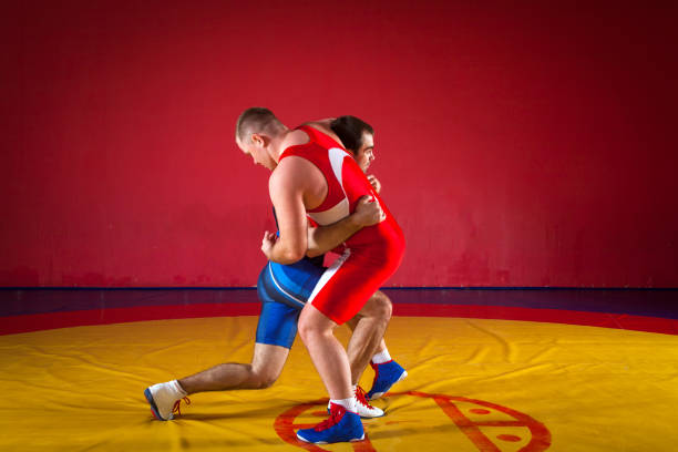 istock Two greco-roman  wrestlers 919515024