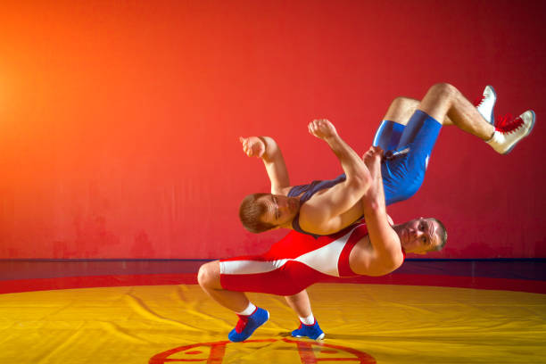 istock Two greco-roman  wrestlers 919520290