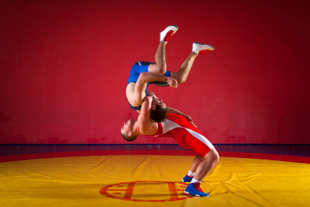 istock Two greco-roman  wrestlers 919521250