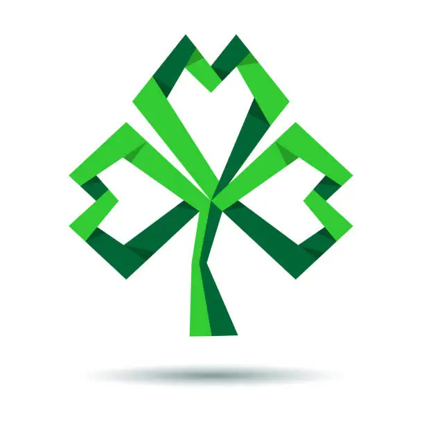 Vector illustration of Trefoil clover icon for St. Patricks Day